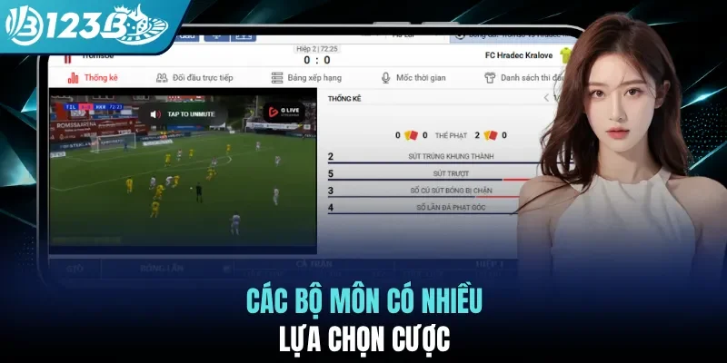 Các bộ môn có nhiều lựa chọn cược