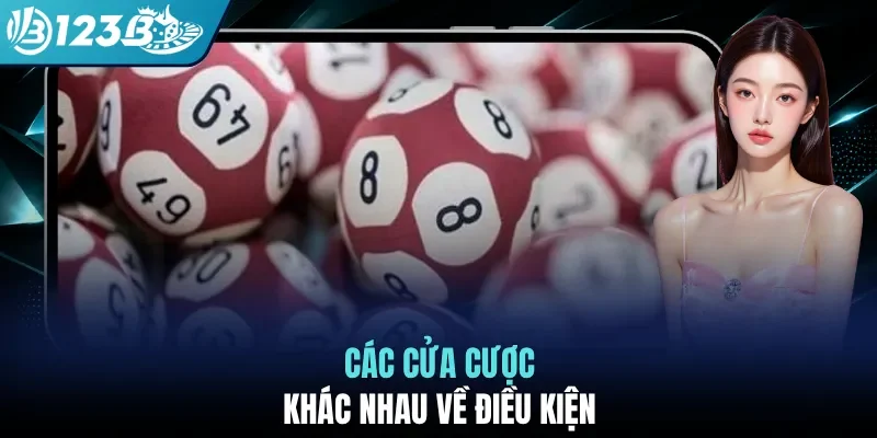 Các cửa cược khác nhau về điều kiện