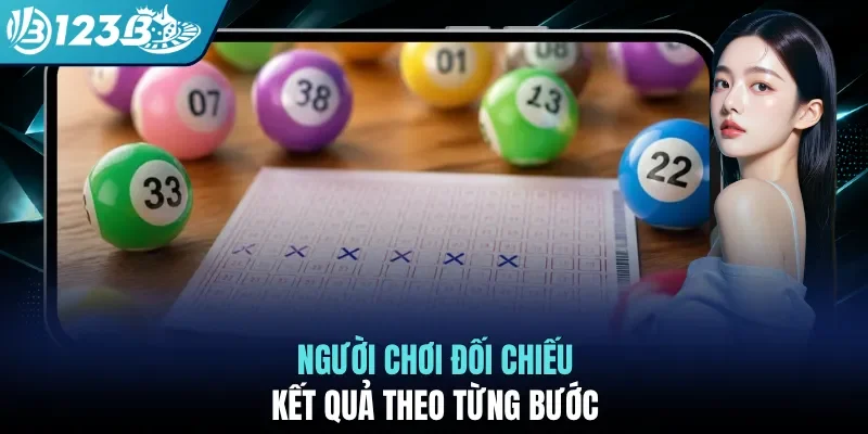 Người chơi đối chiếu kết quả theo từng bước